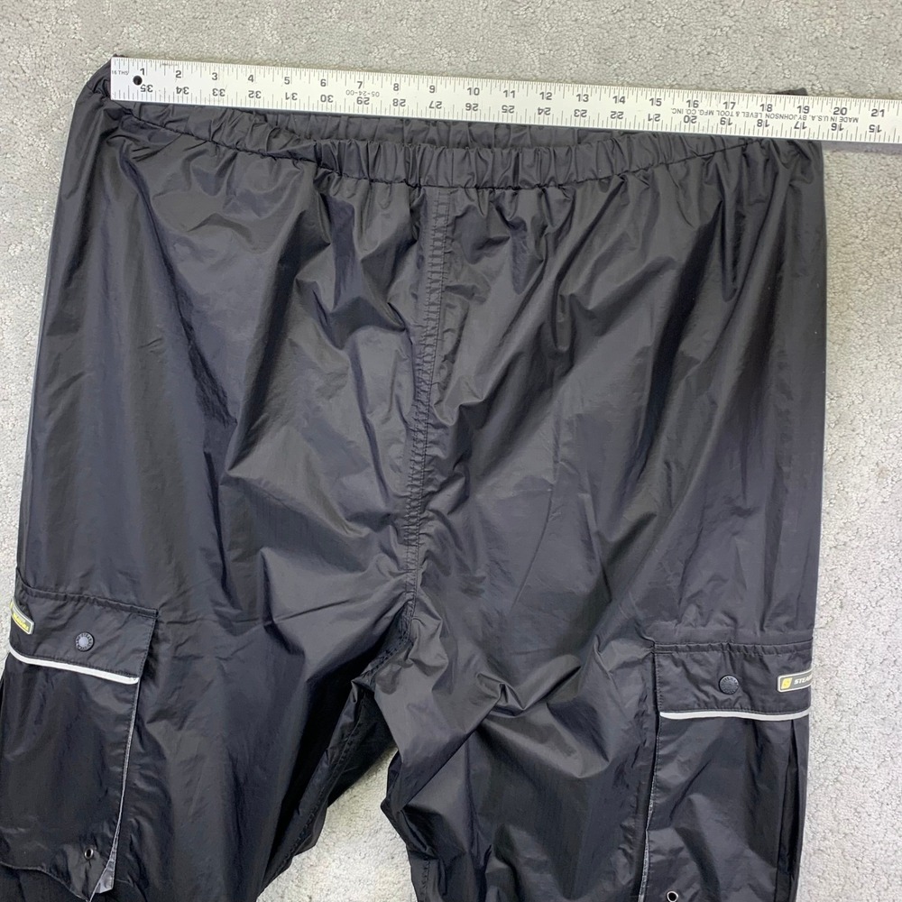 Stearns Dry Wear Pants‎ Mens XXL Black Nylon Cargo Rain Snap Ankle Waterproof - Picture 11 of 12
